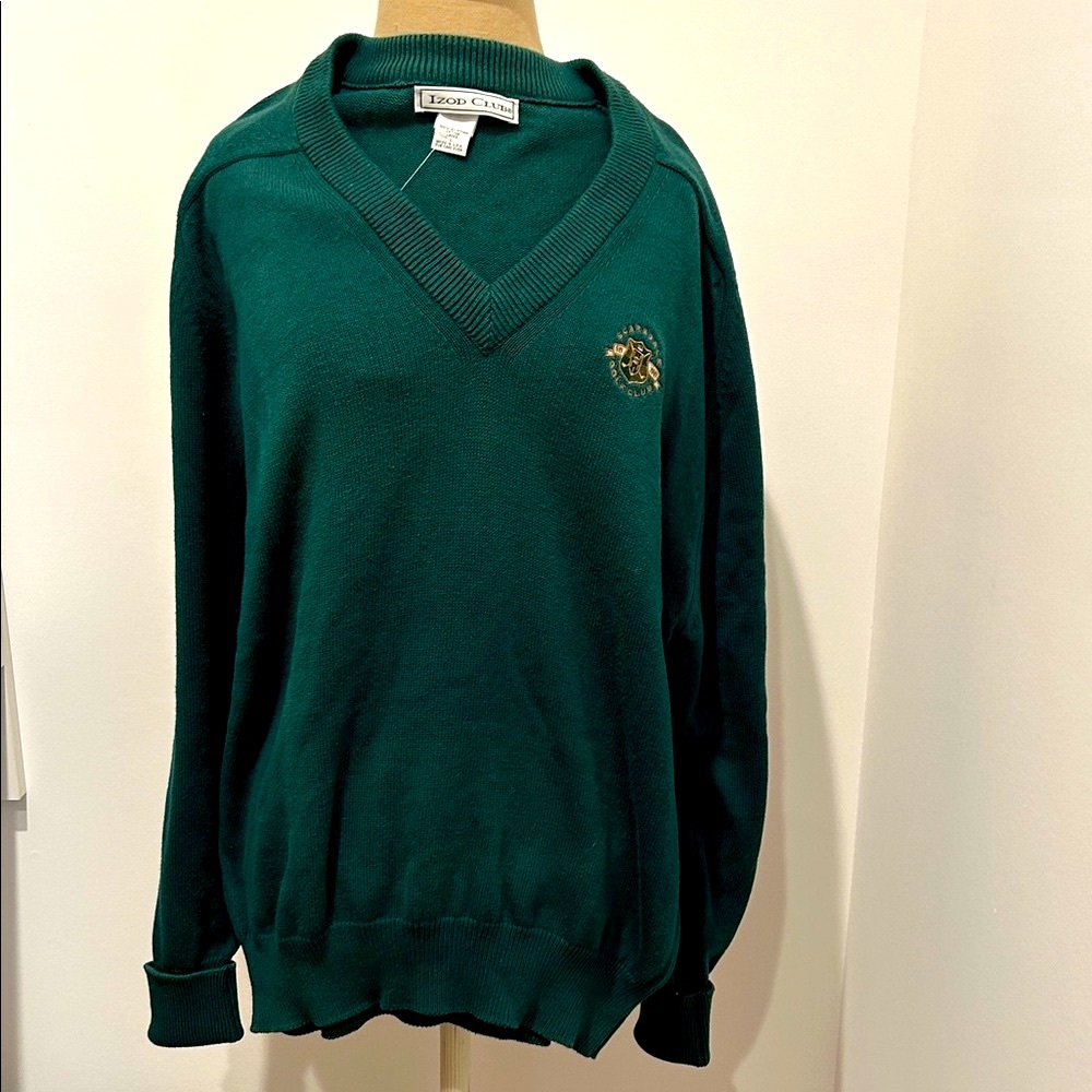 Vintage Scarsdale Golf Club Cotton V-Neck Sweater (L)